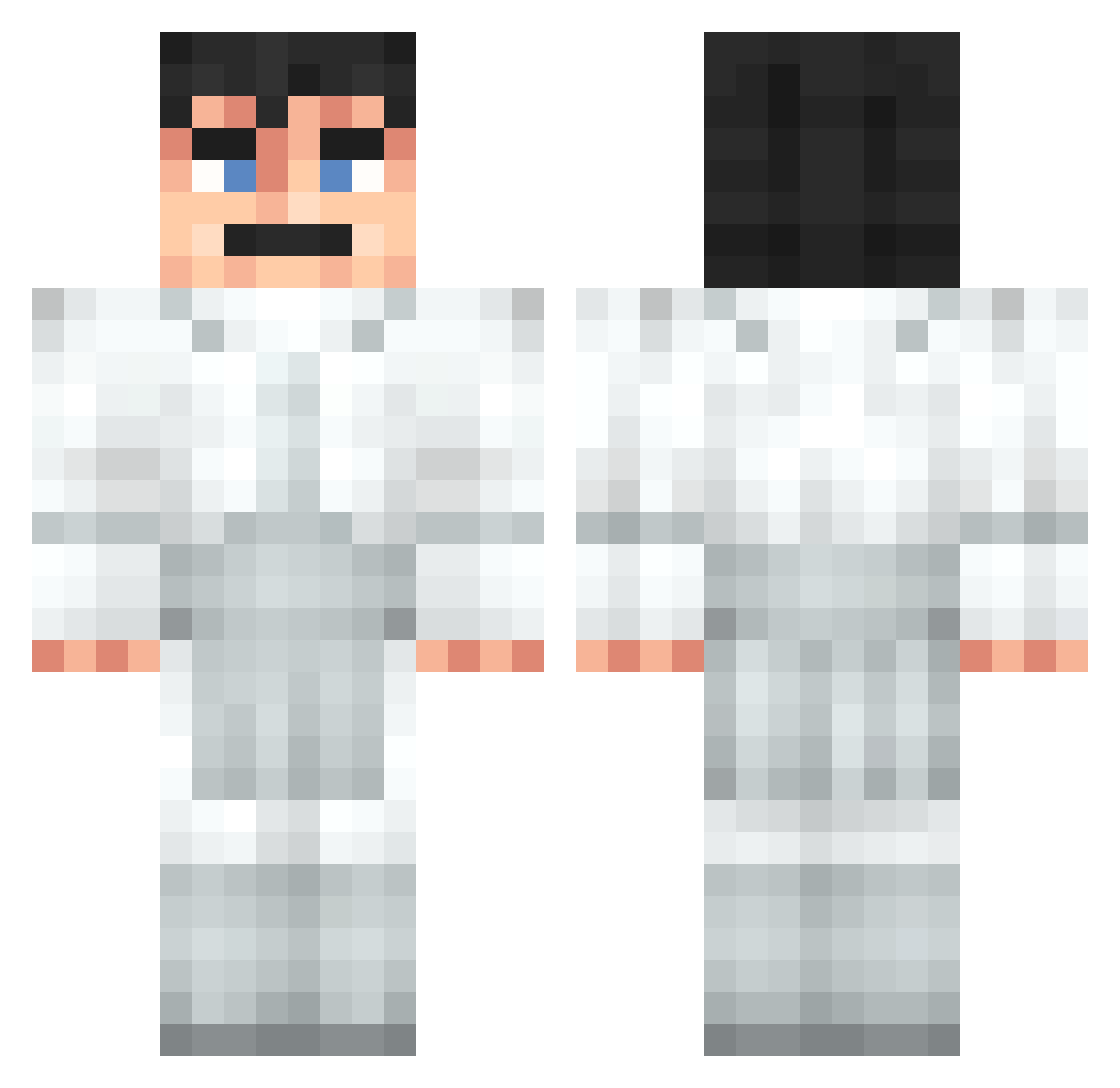 Vikrej Minecraft skin, front and back view