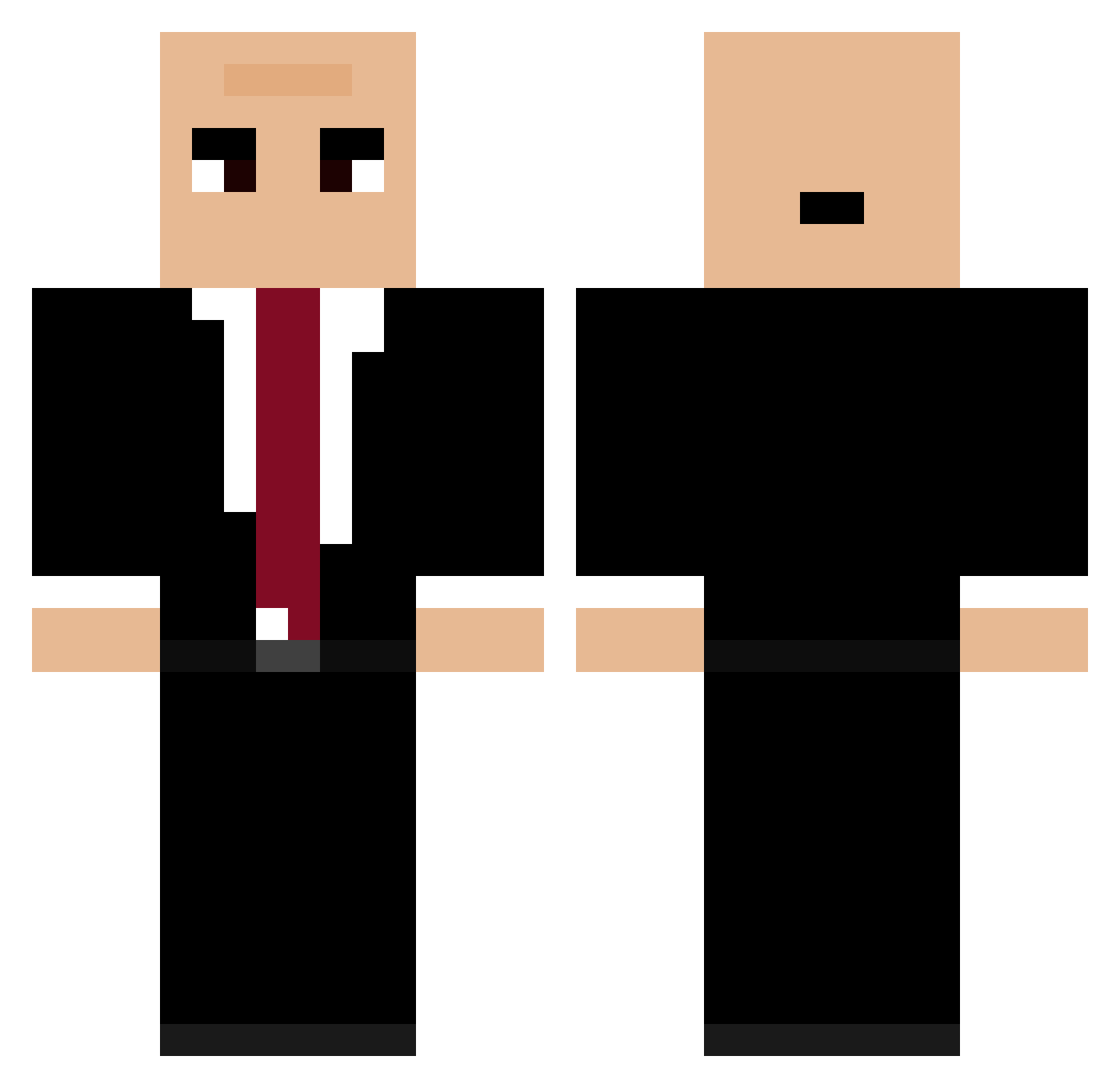 DarthNihilus84 Minecraft skin, front and back view
