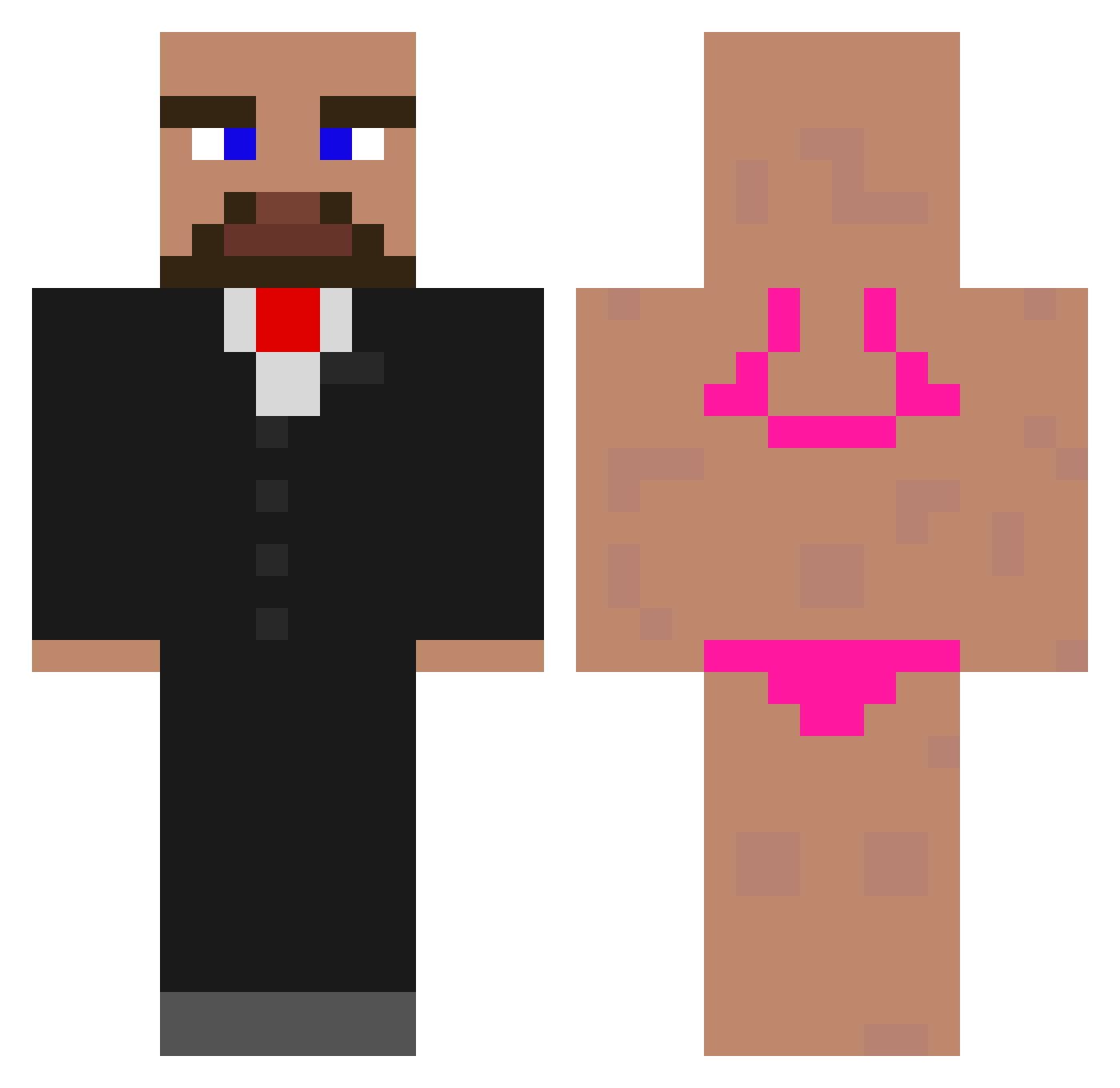 freder9000 Minecraft skin, front and back view