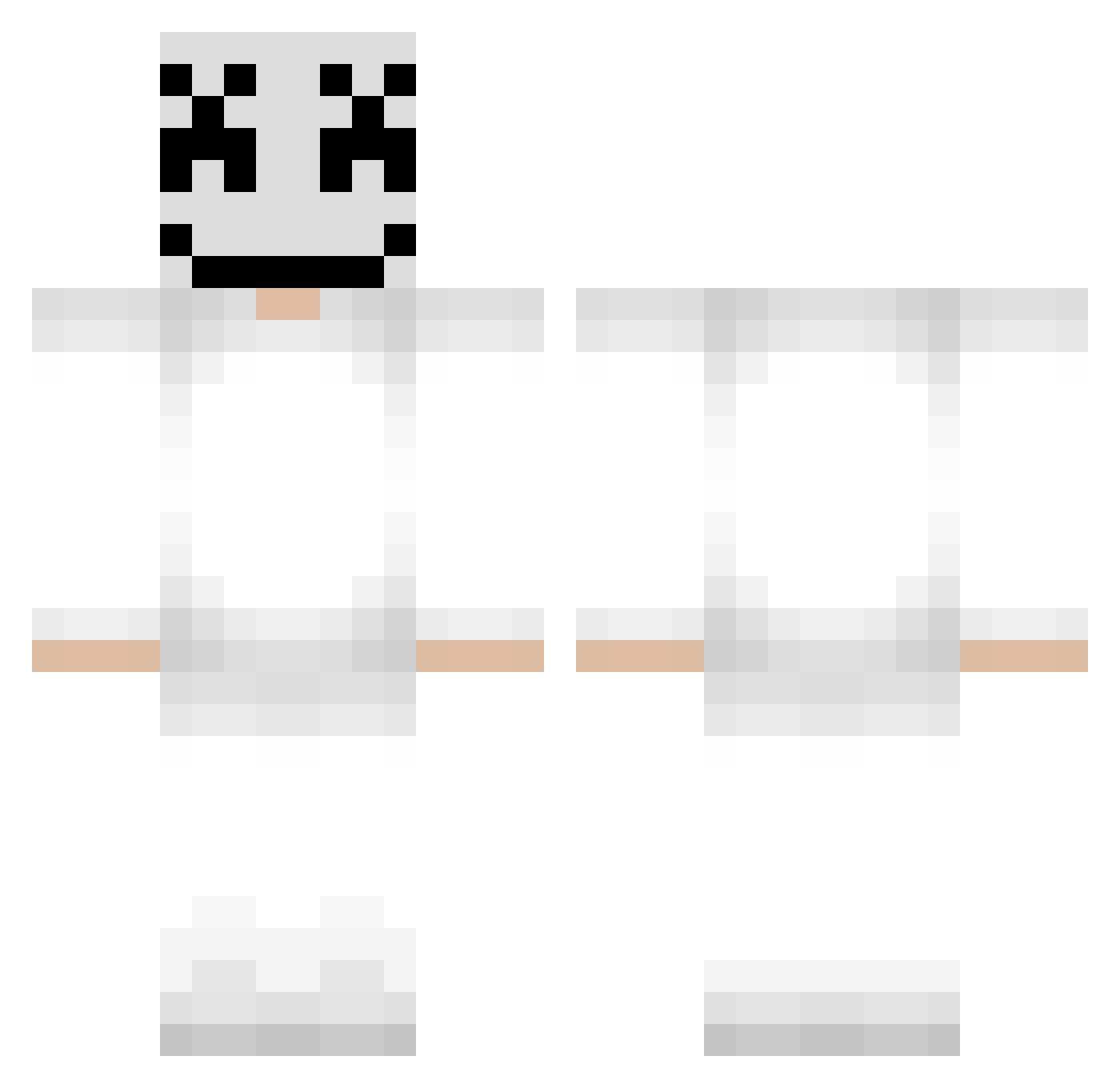 50qy Minecraft skin, front and back view