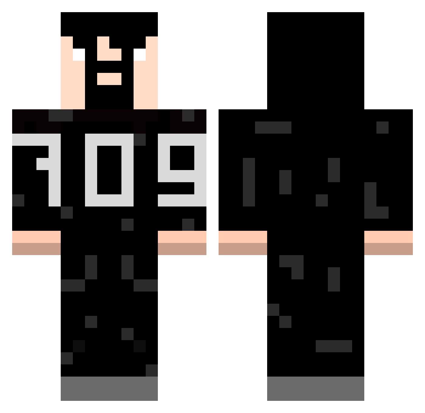 DarkDogge_ Minecraft skin, front and back view