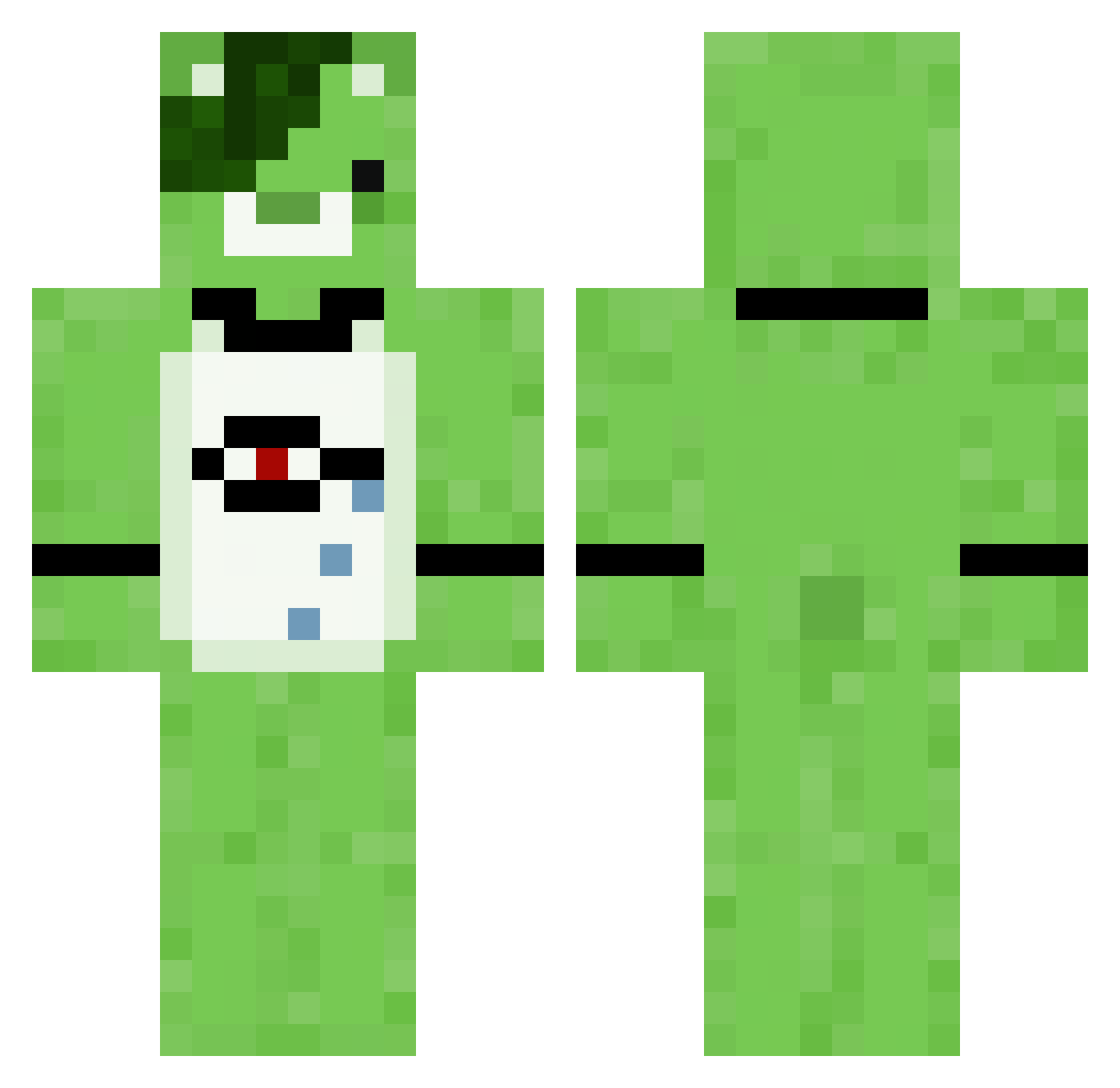 Spazzor3 Minecraft skin, front and back view