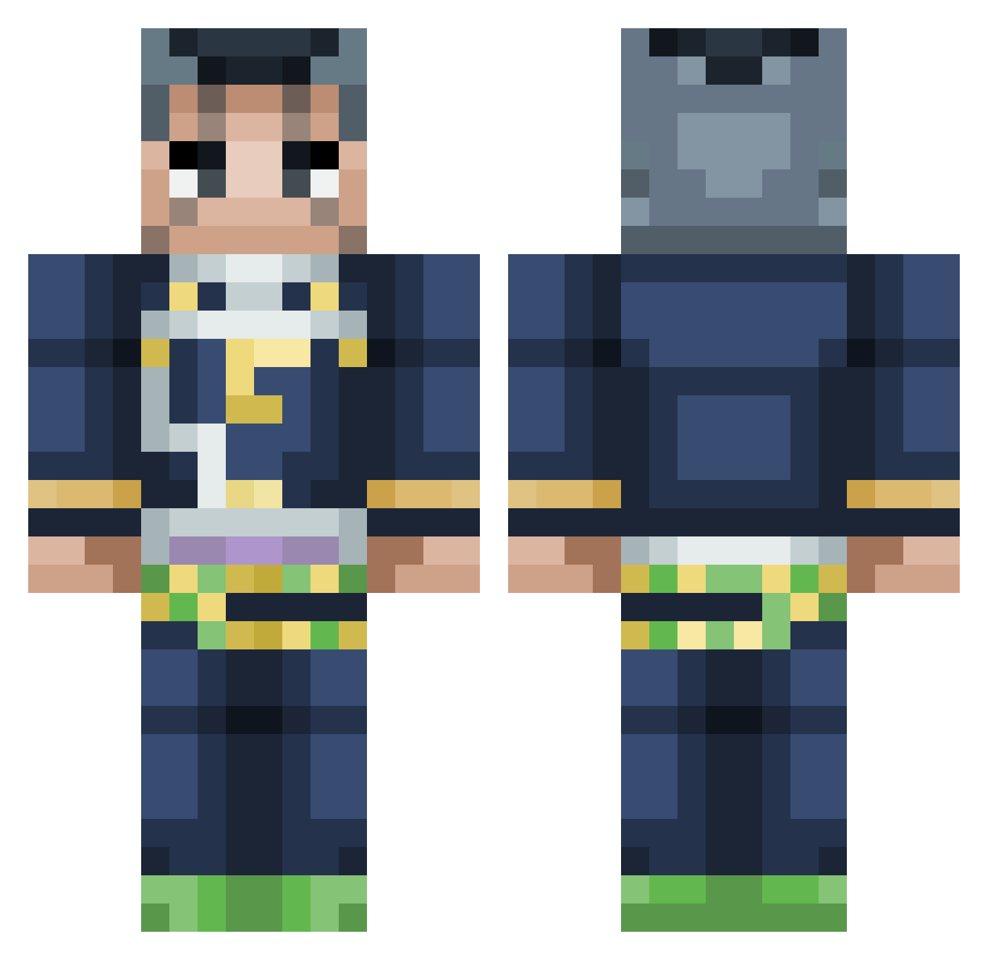 powerpuffgorls Minecraft skin, front and back view