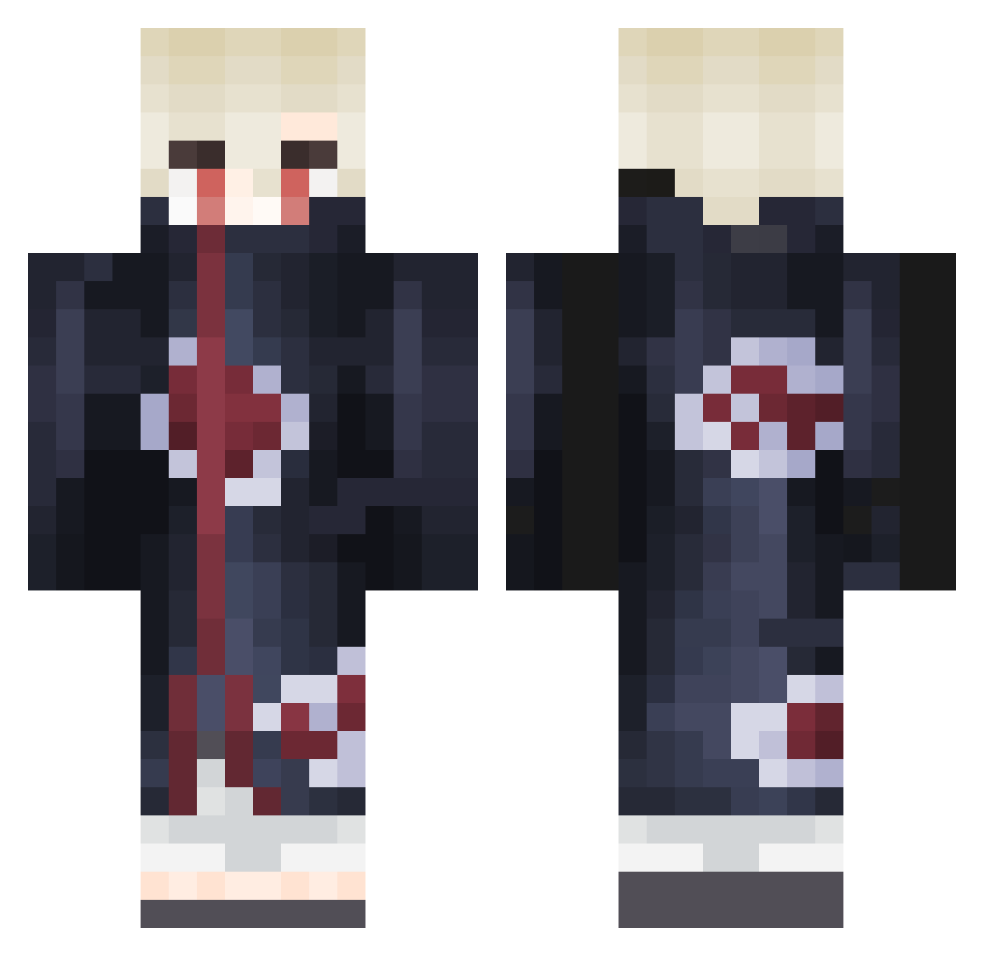 KJoFoL92 Minecraft skin, front and back view