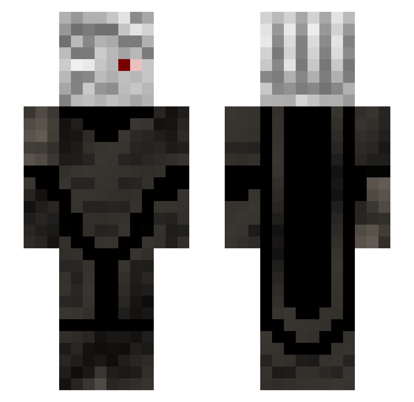 Nettersland Minecraft skin, front and back view
