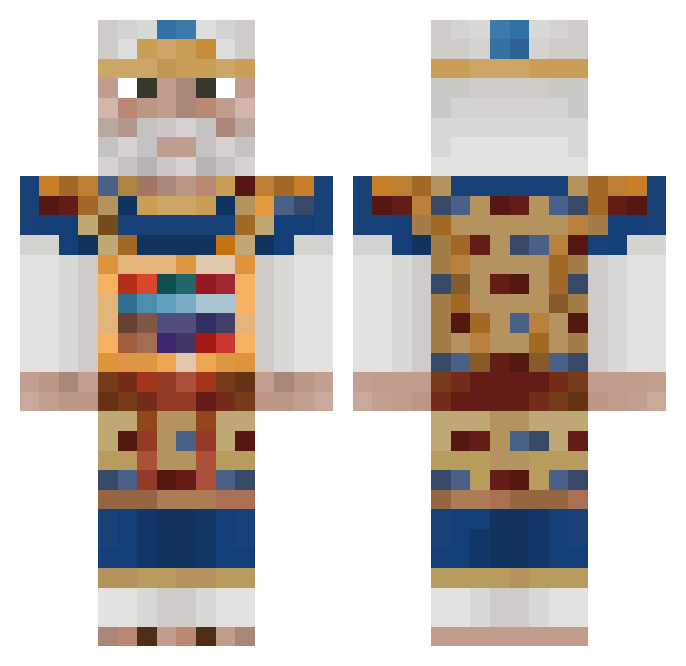 Rafatito2 Minecraft skin, front and back view
