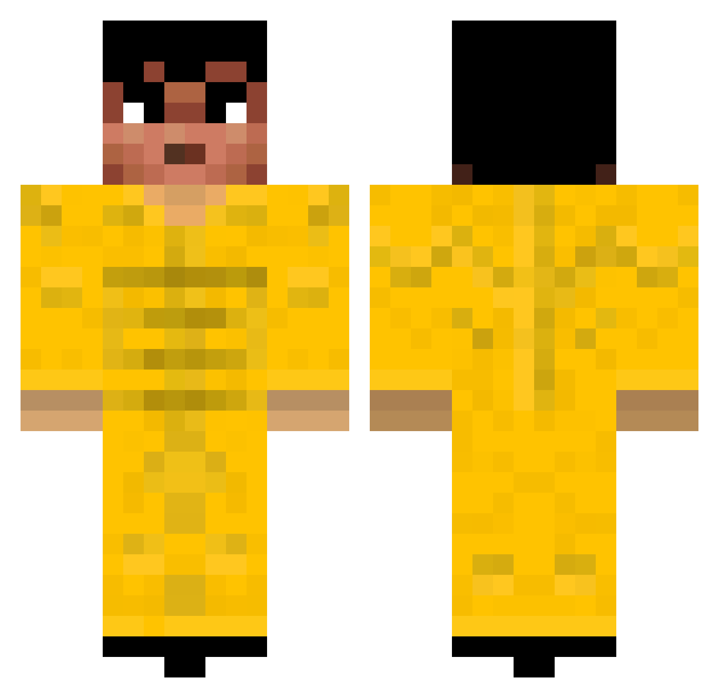 FanumTaxed Minecraft skin, front and back view