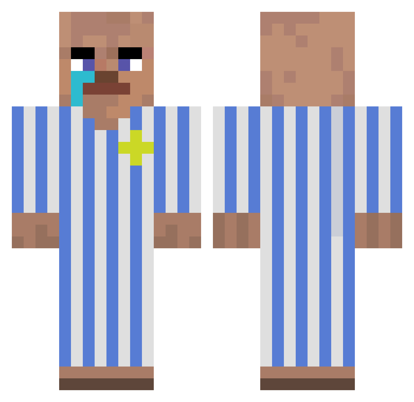 depressiverJude Minecraft skin, front and back view