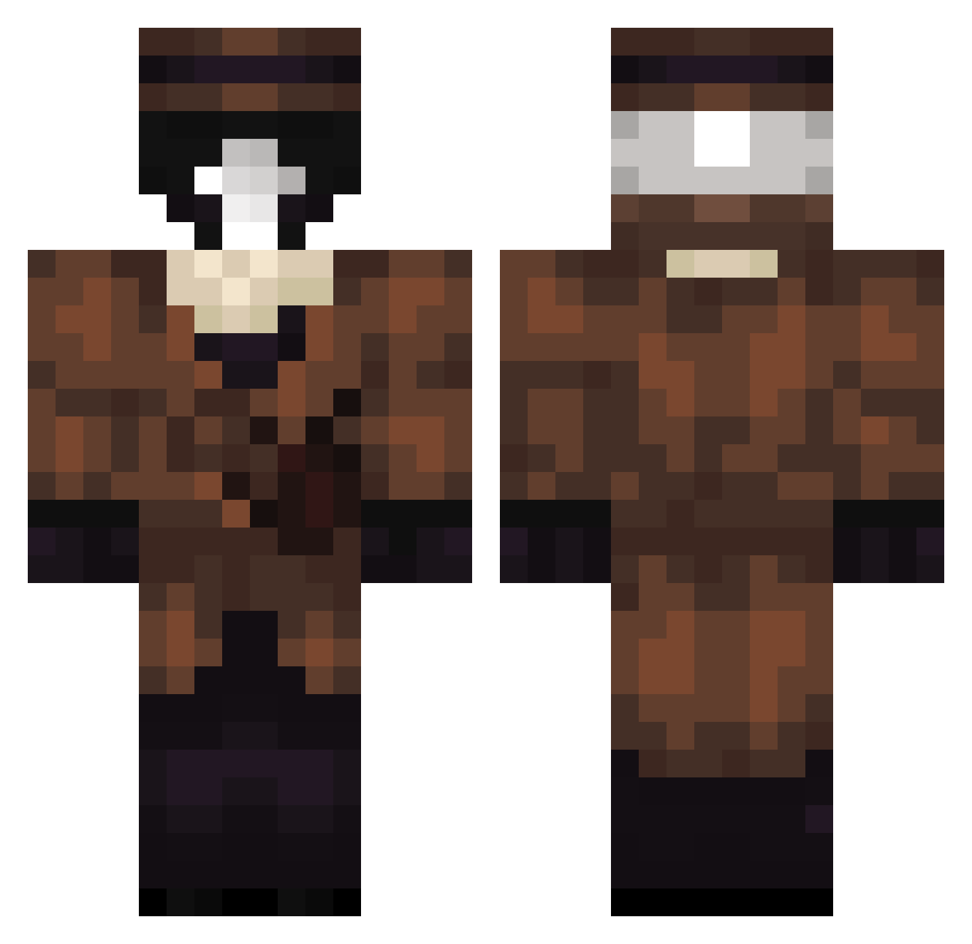 Sn4key_ Minecraft skin, front and back view