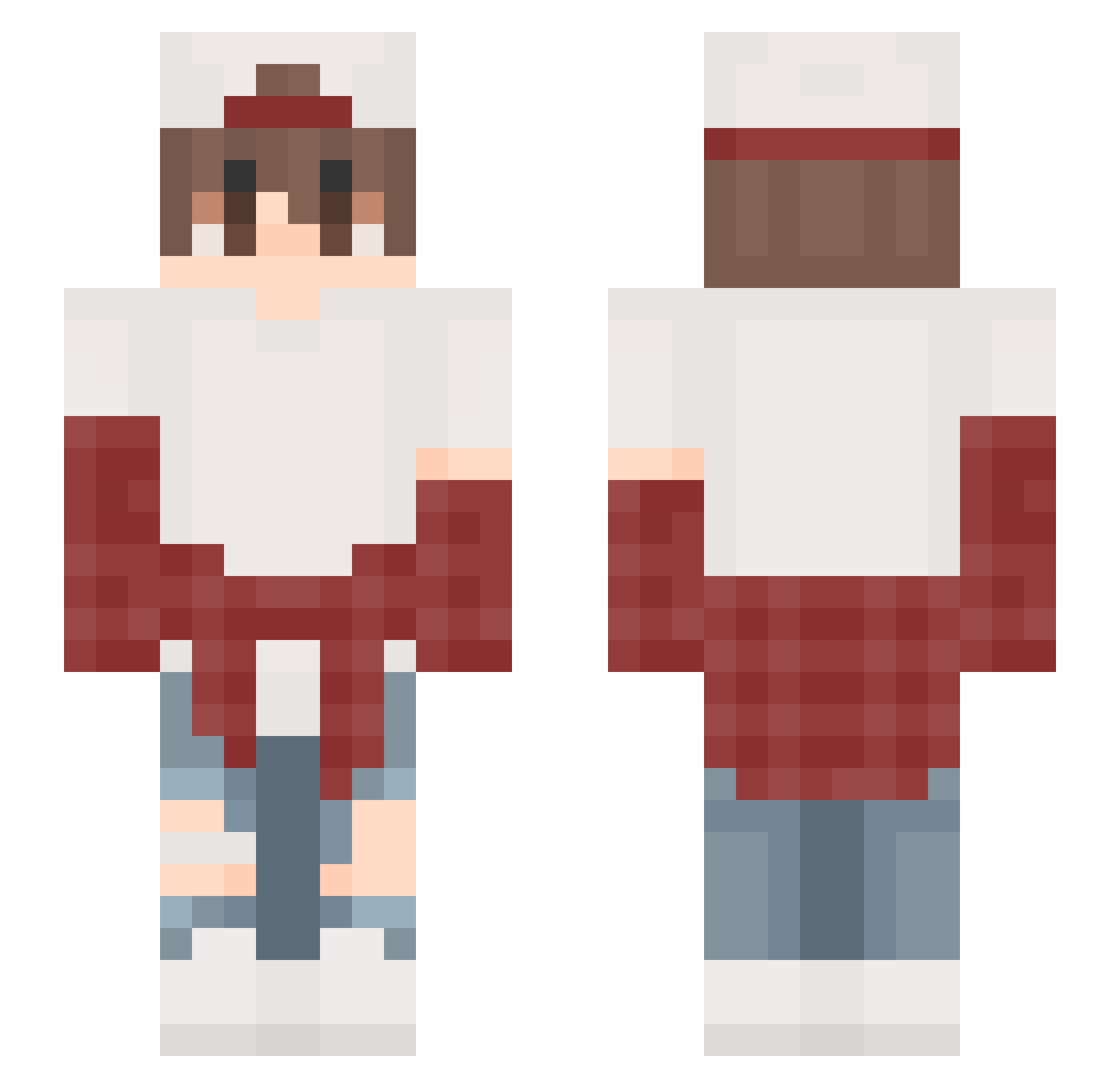 illuminationHD Minecraft skin, front and back view
