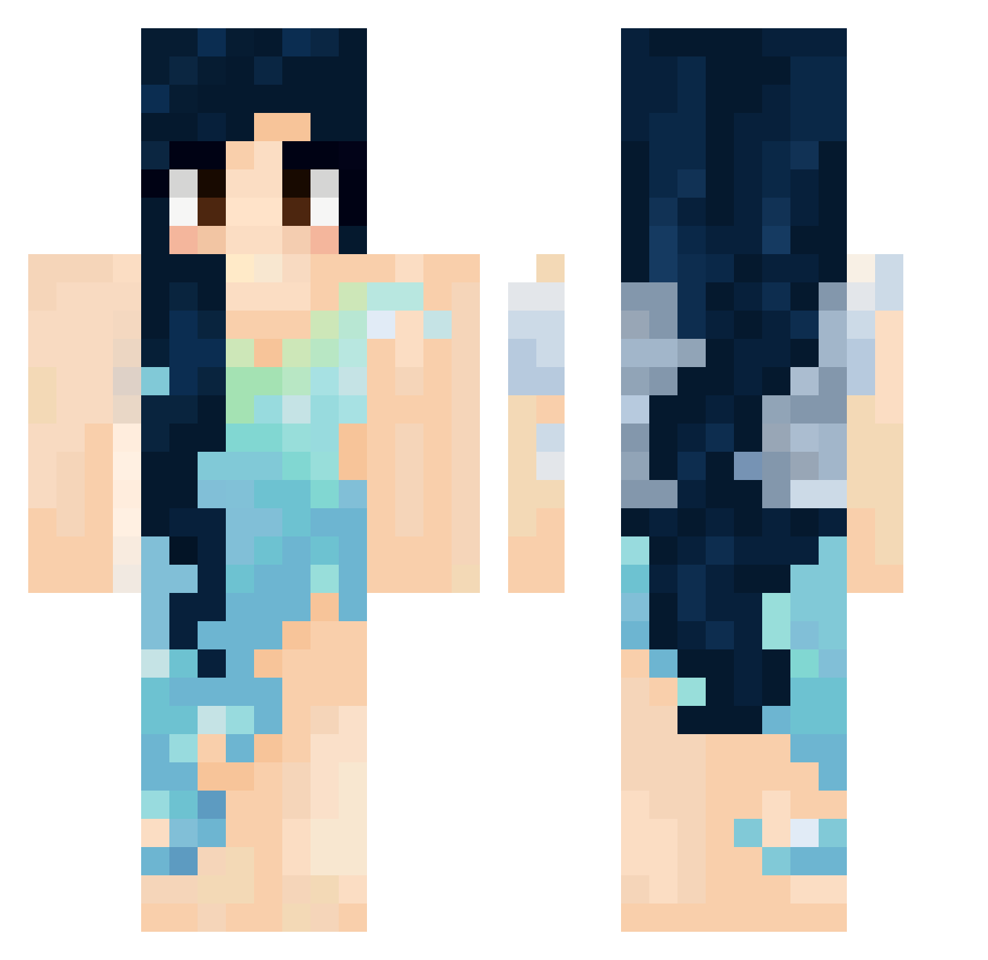 srirachachicken Minecraft skin, front and back view