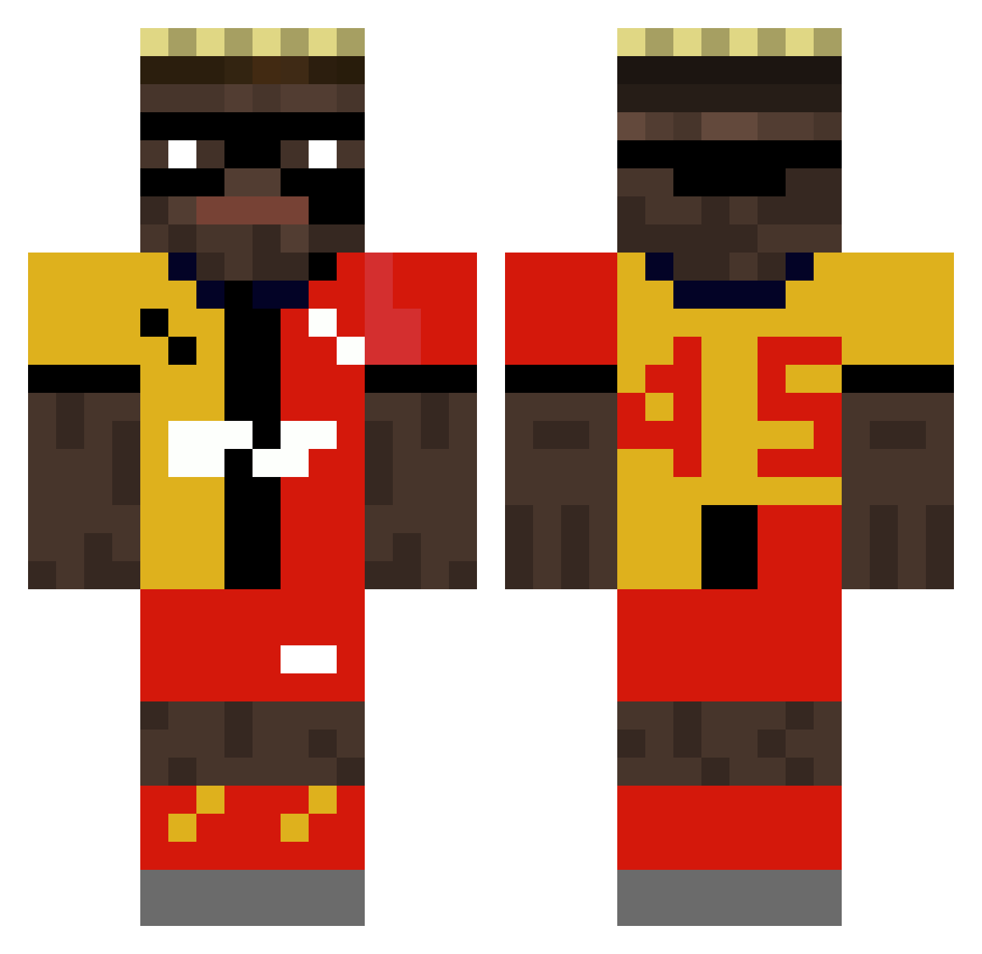 OguzhanSelli Minecraft skin, front and back view