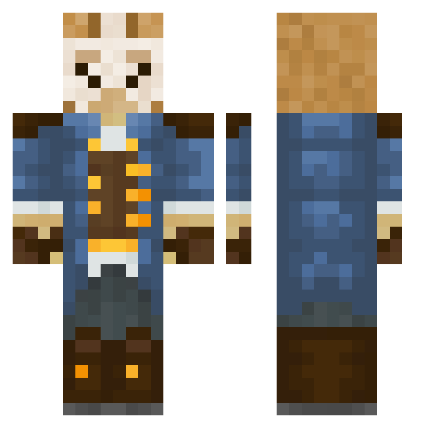 SoupStoreGames Minecraft skin, front and back view