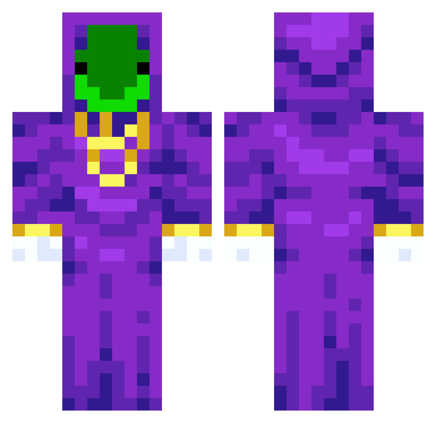siggysiggysiggy Minecraft skin, front and back view