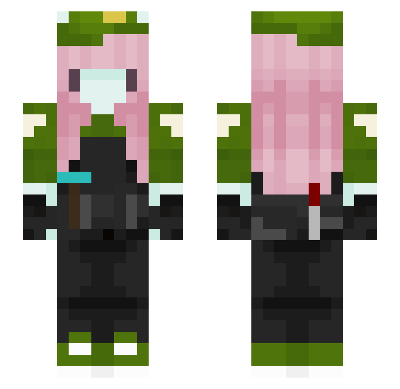 call_me_melody Minecraft skin, front and back view