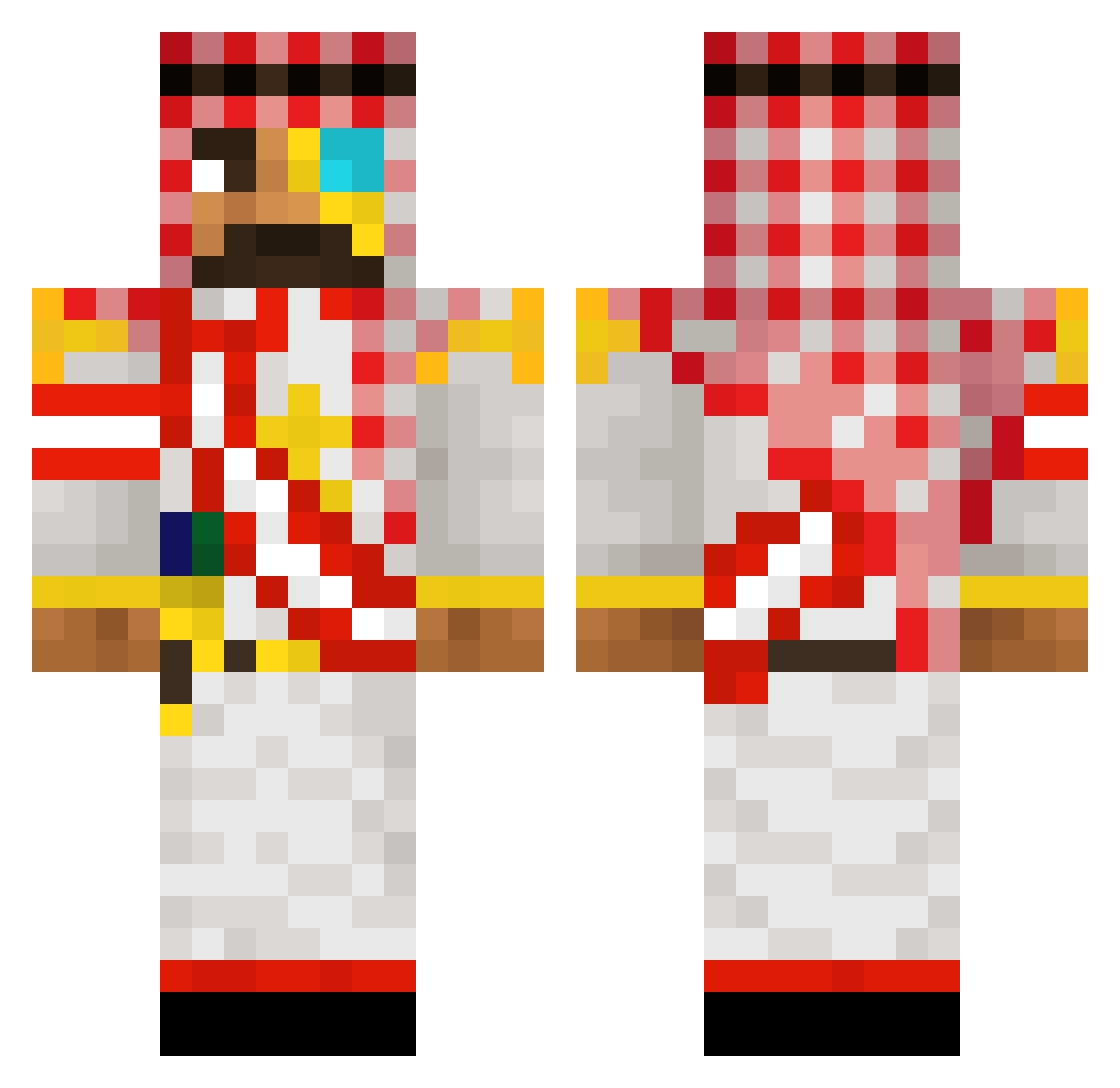 soxc250209 Minecraft skin, front and back view