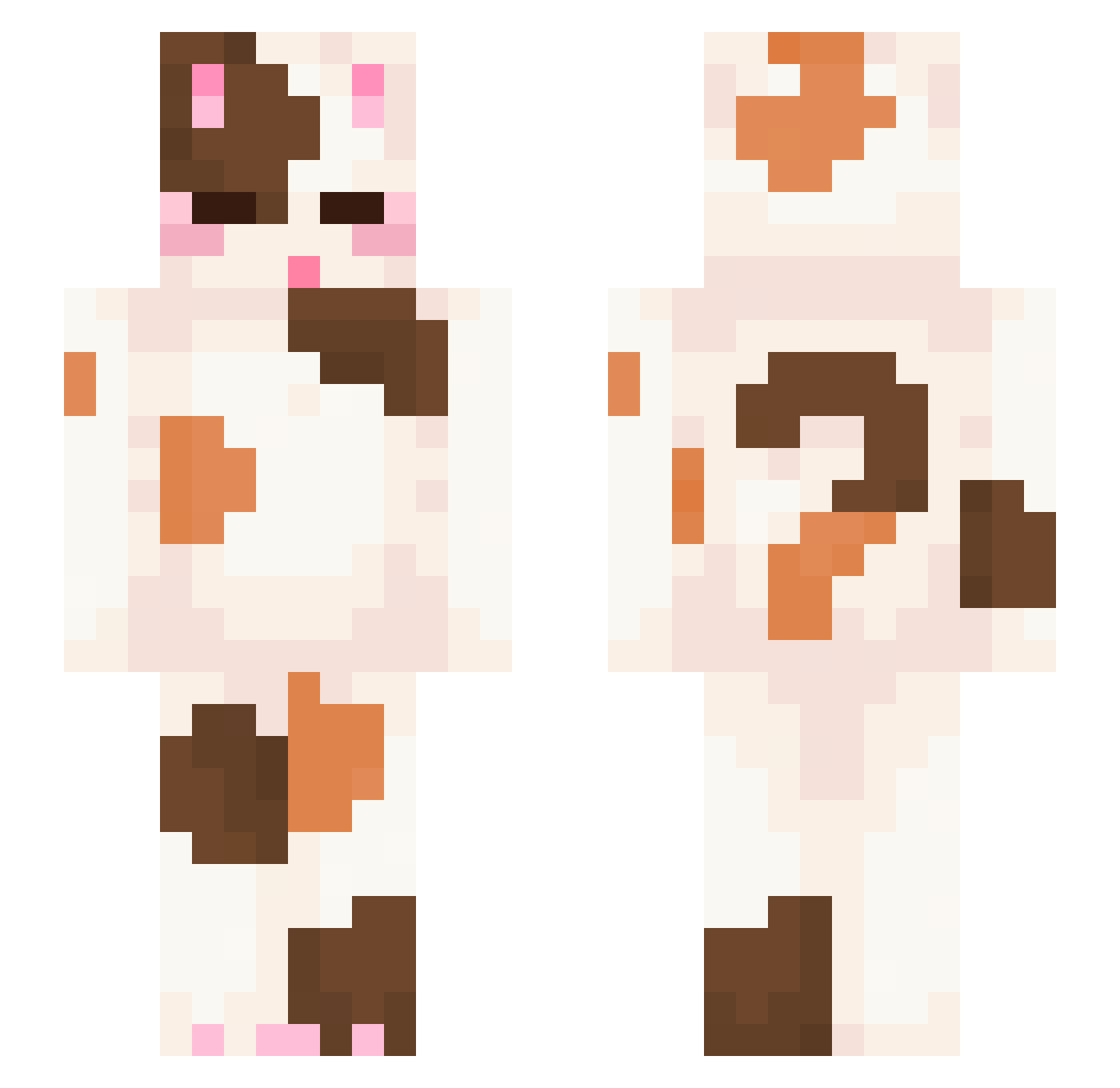 supercat32 Minecraft skin, front and back view