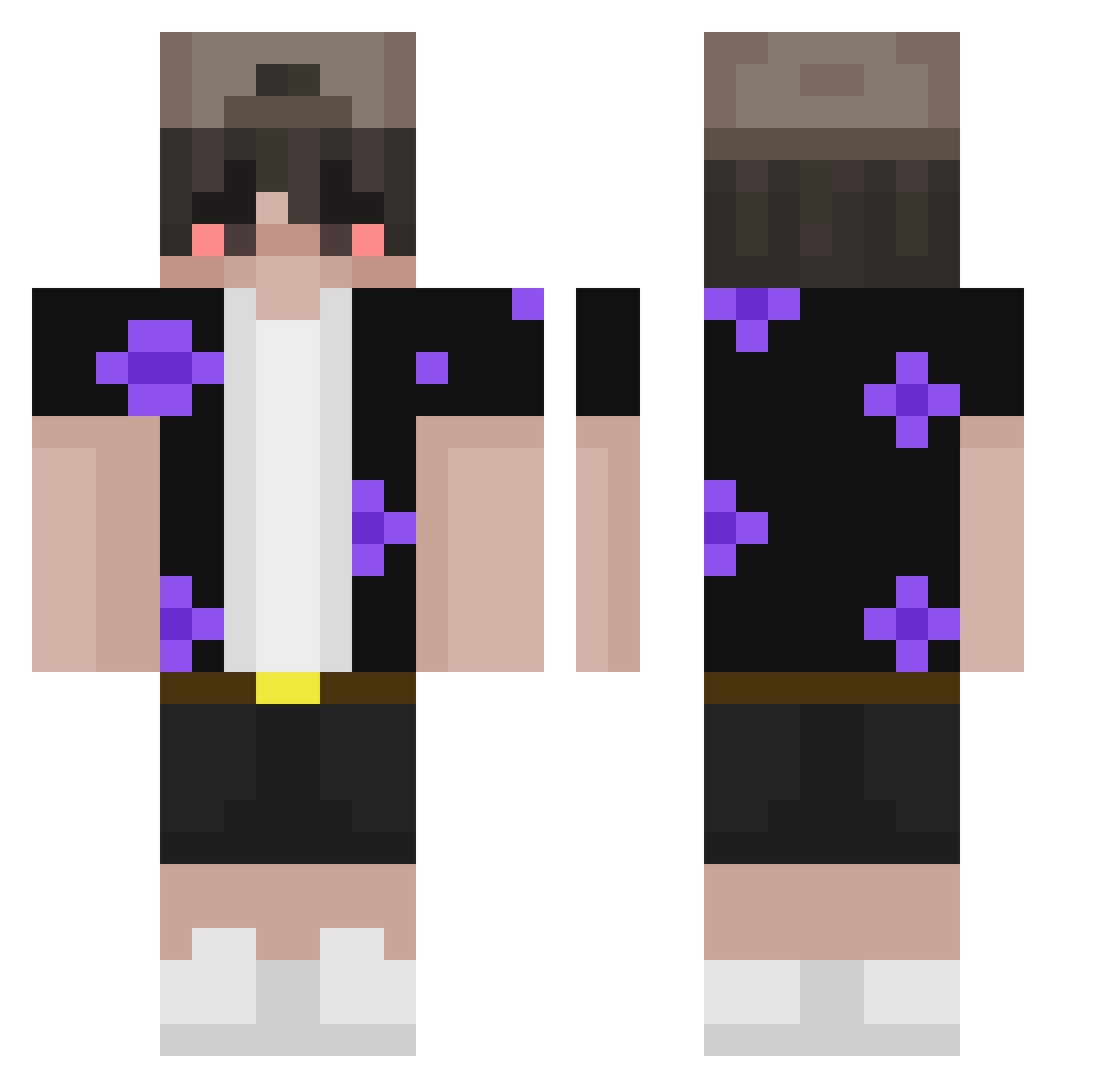 Ferragamobaez Minecraft skin, front and back view