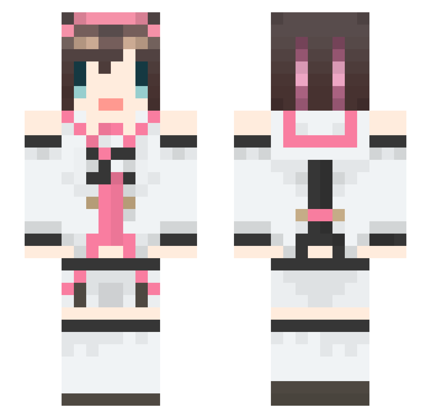 xion0706 Minecraft skin, front and back view