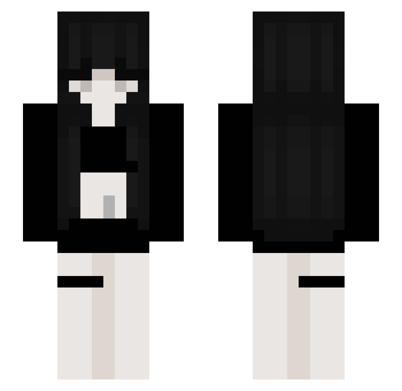 ZWScraft Minecraft skin, front and back view