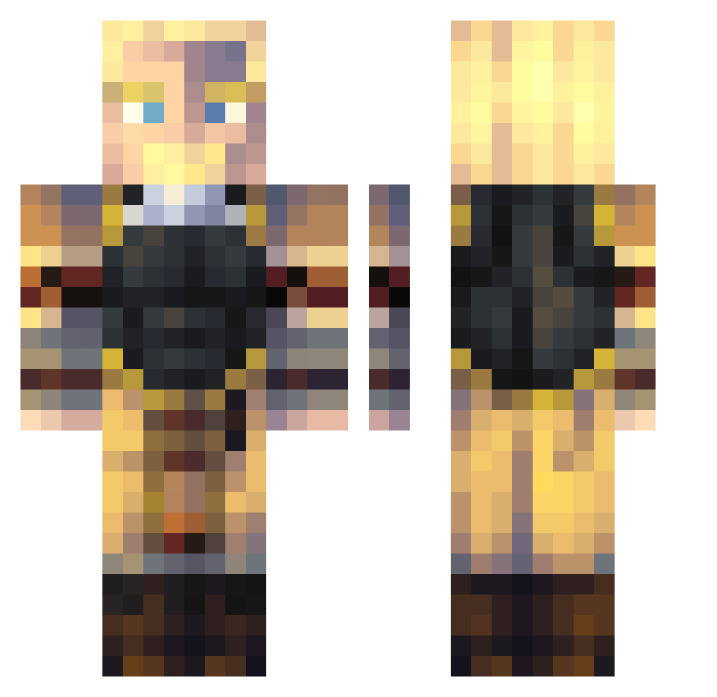 qce_ Minecraft skin, front and back view