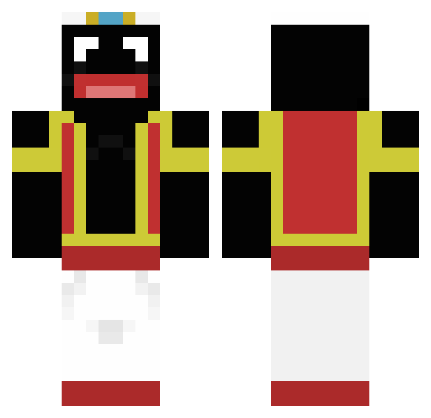 DopeyMoJoe Minecraft skin, front and back view