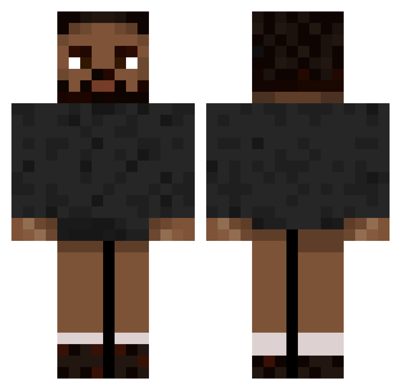 greaseYz Minecraft skin, front and back view