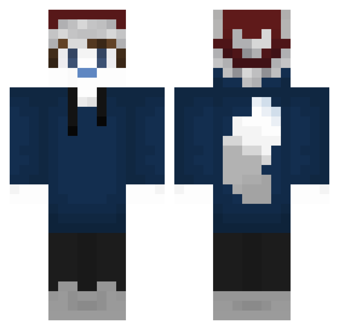 IrakiLabels Minecraft skin, front and back view