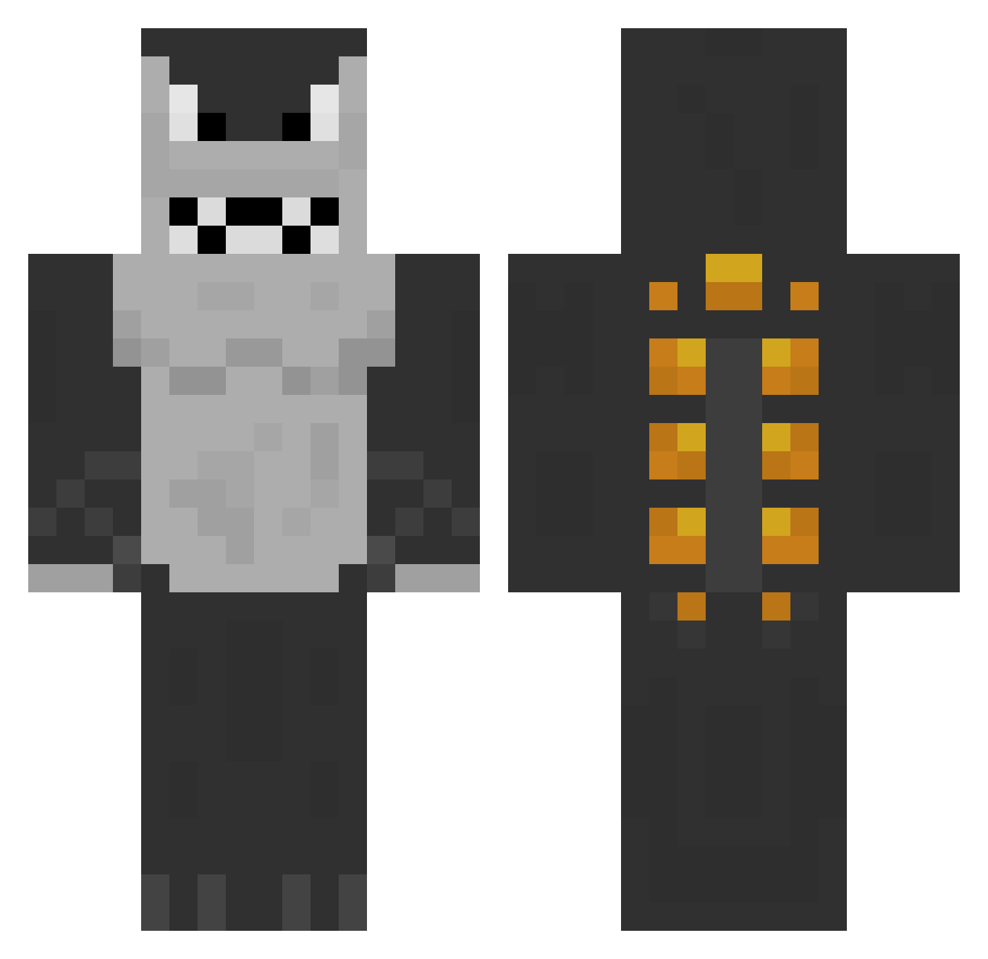 tjhits Minecraft skin, front and back view