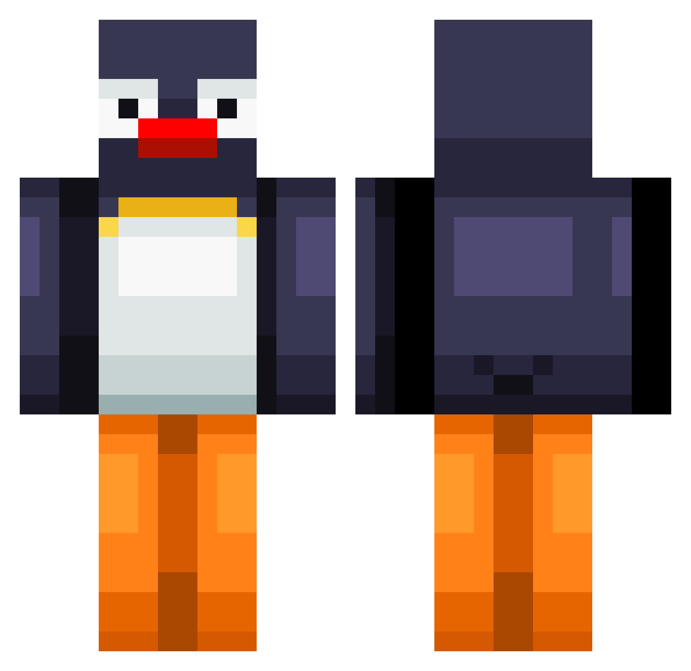 michaelopro Minecraft skin, front and back view