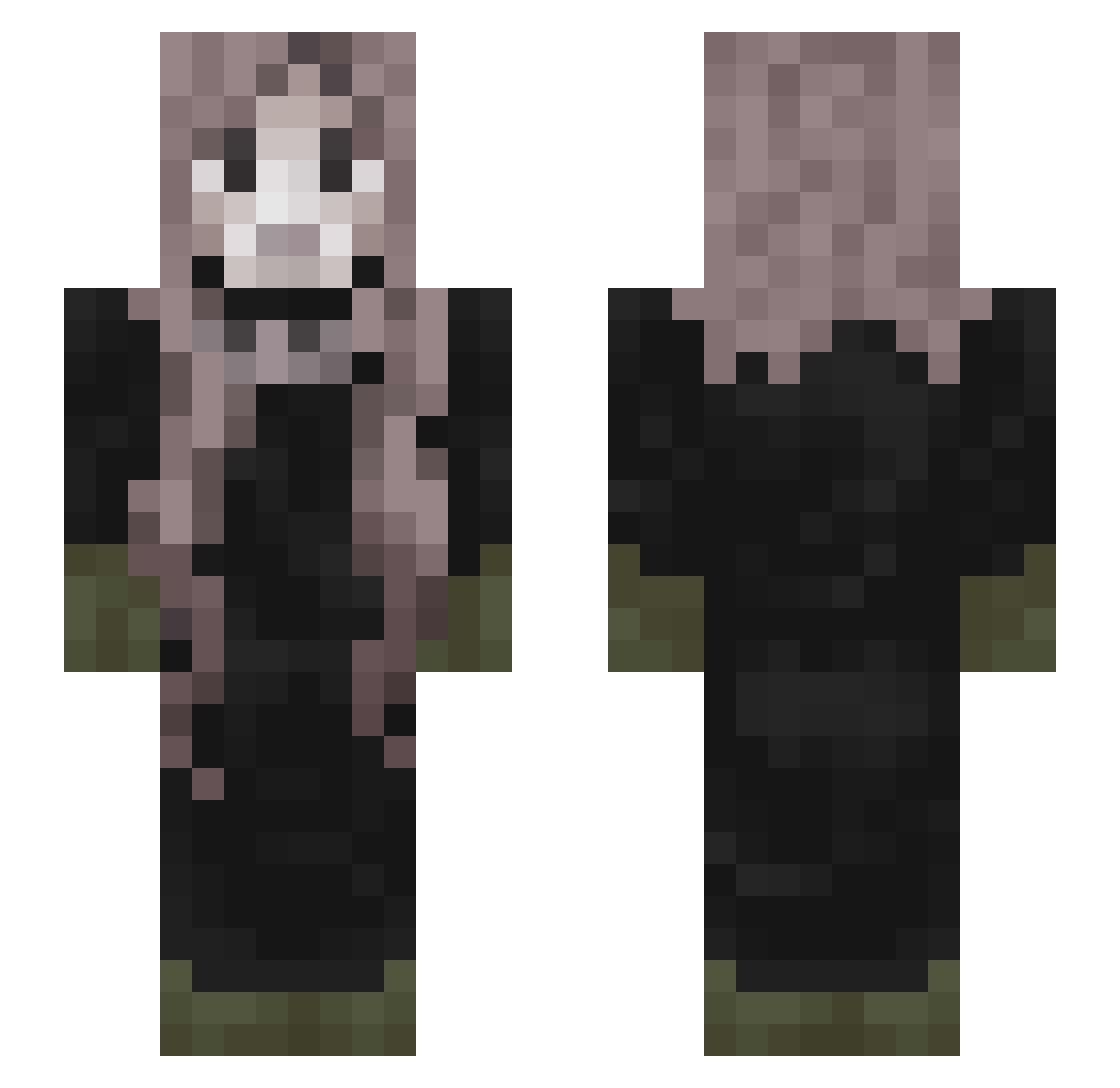 kuga7 Minecraft skin, front and back view