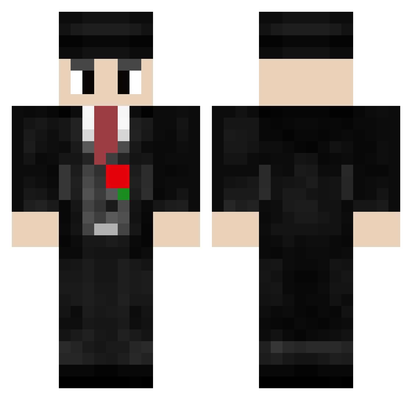 Freelancer29178 Minecraft skin, front and back view
