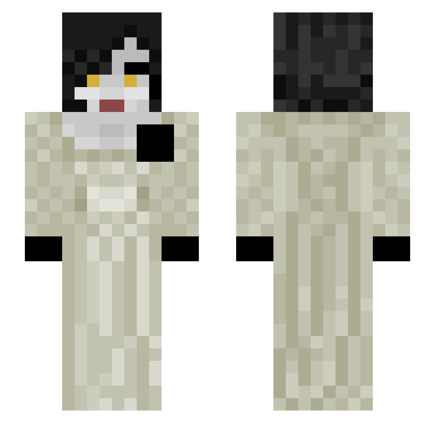 M_0bdristam Minecraft skin, front and back view