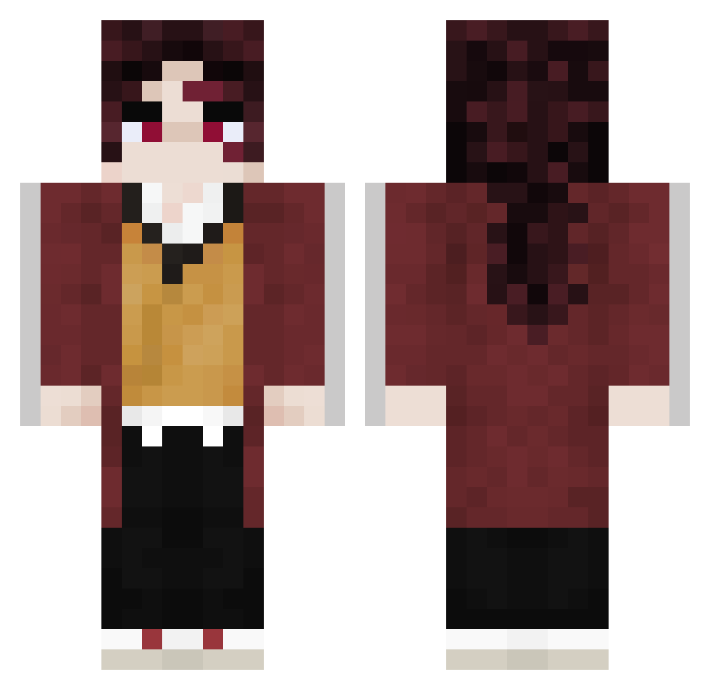 Dracaryss__ Minecraft skin, front and back view