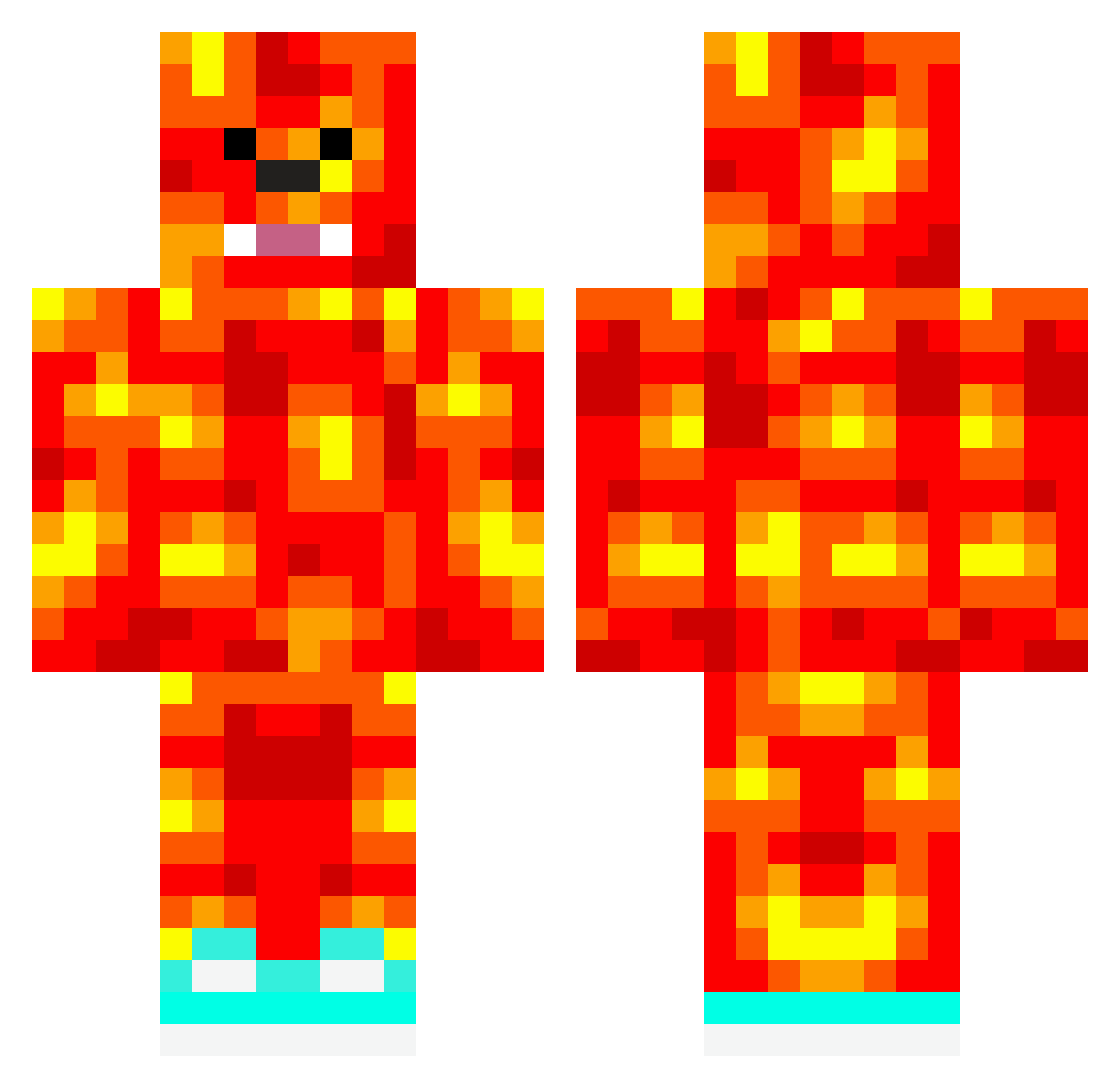 duckyeeboi Minecraft skin, front and back view