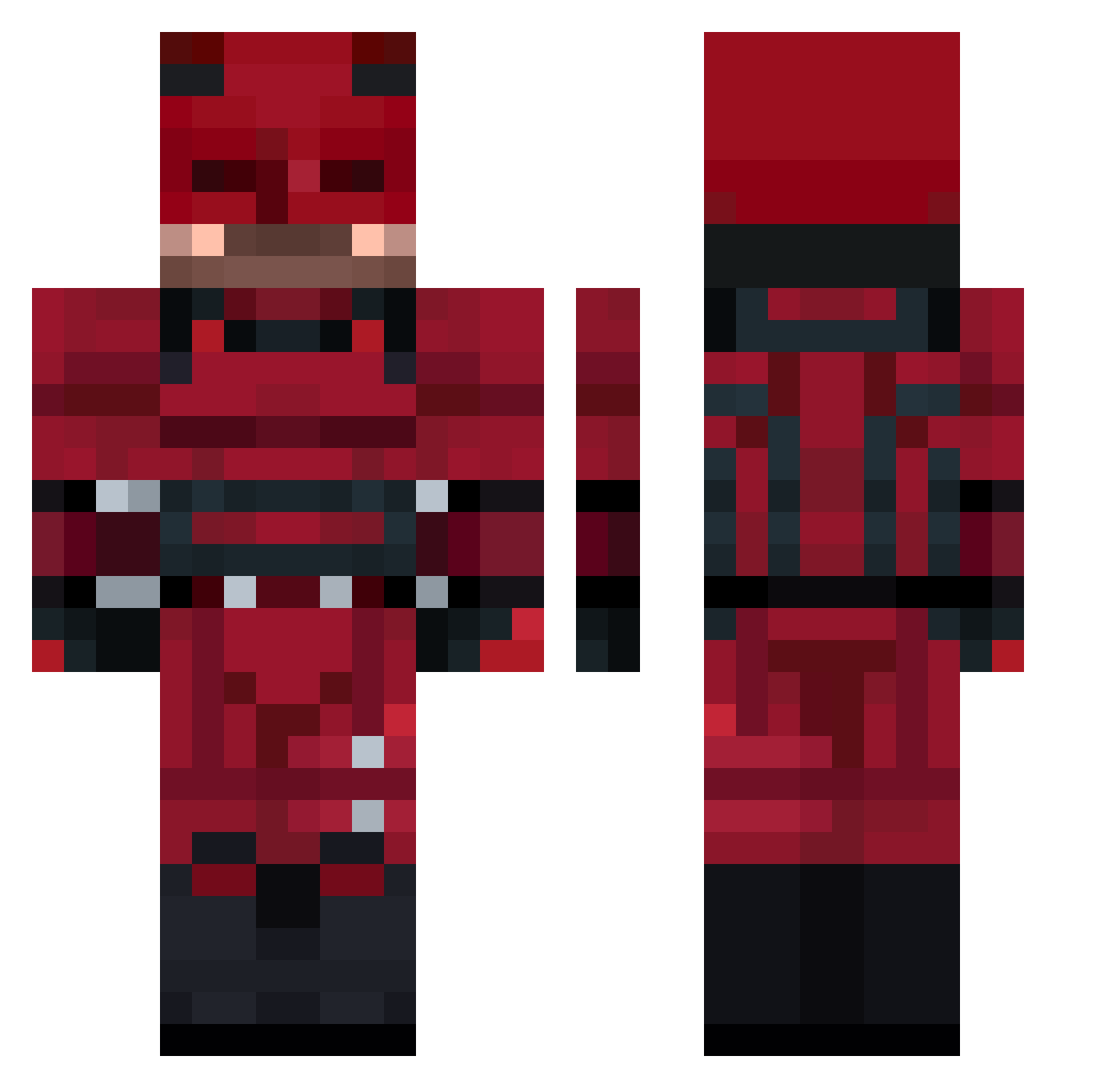 Masterio563 Minecraft skin, front and back view