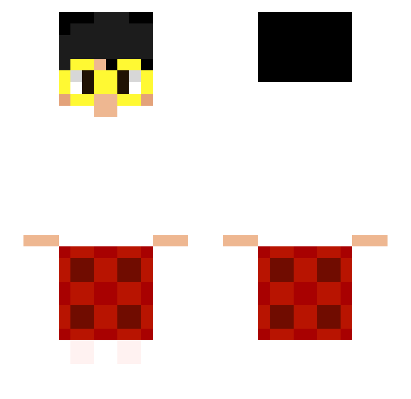 LukHYPE Minecraft skin, front and back view
