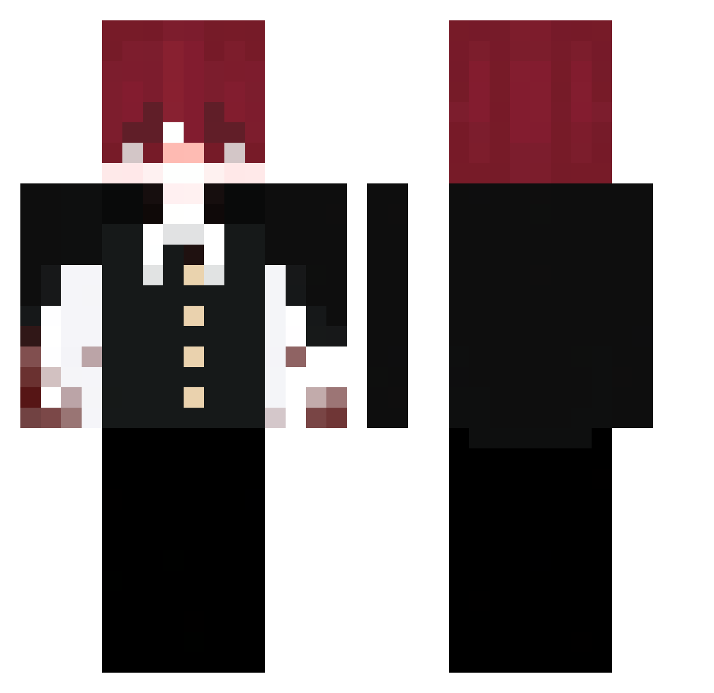 BelgabadTheBlack Minecraft skin, front and back view
