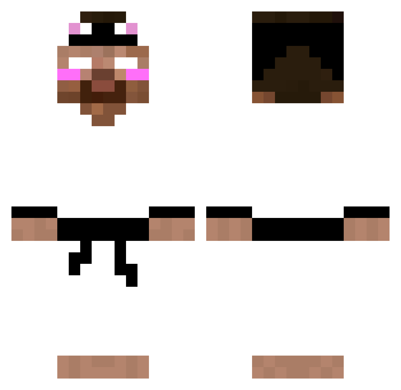 Topinambourggg Minecraft skin, front and back view