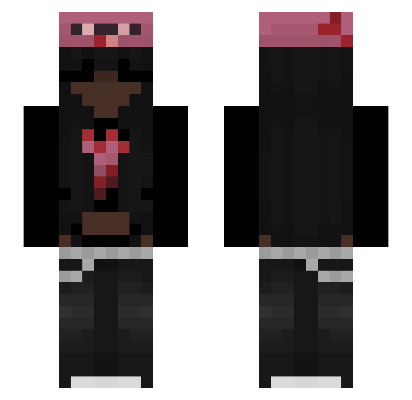 Zuzias2r Minecraft skin, front and back view