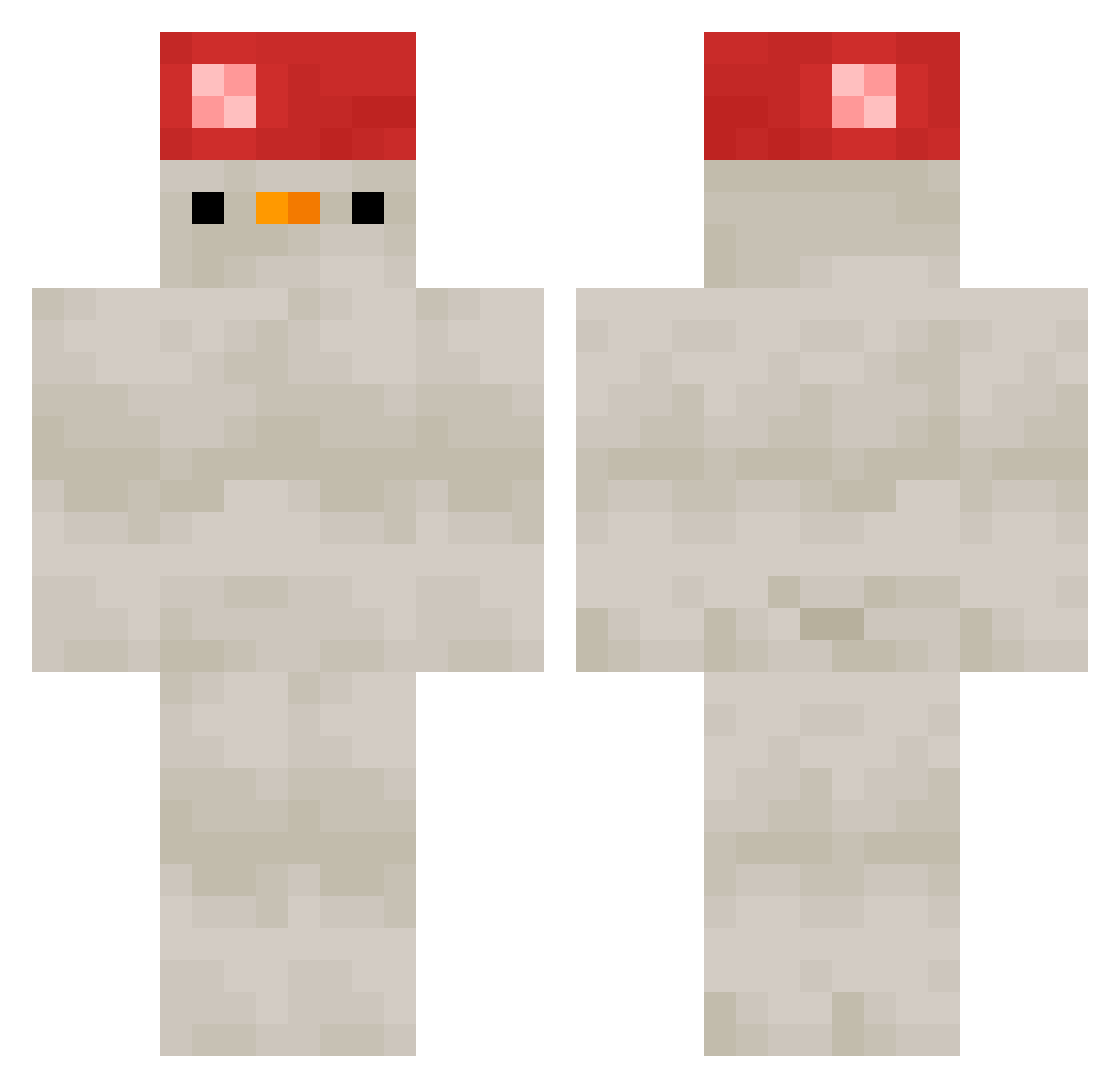 64yz Minecraft skin, front and back view