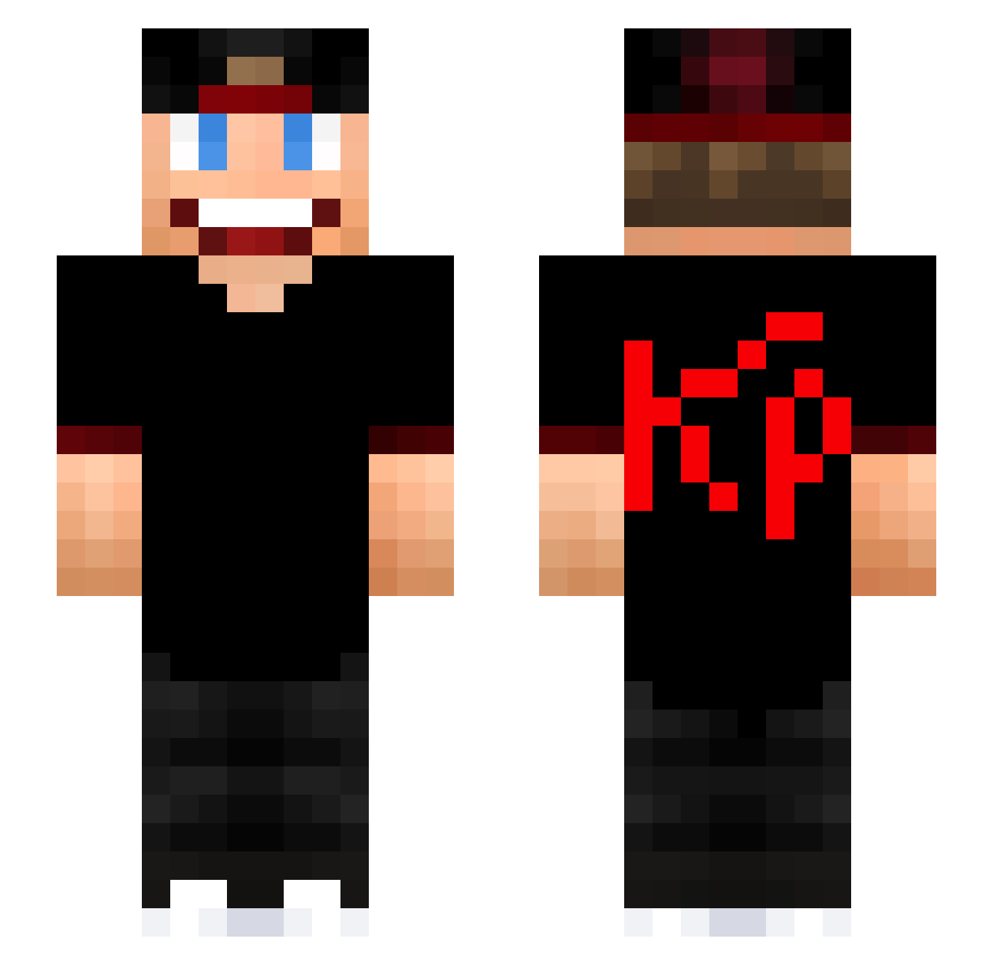 Kippieeee Minecraft skin, front and back view