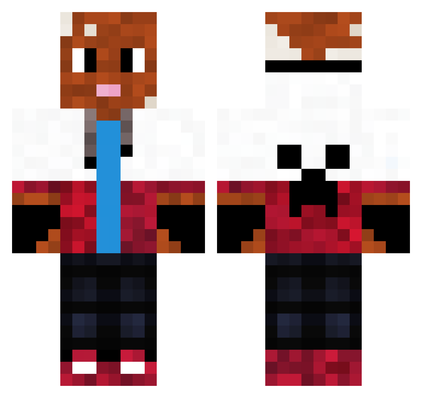 ThePolishQuoll Minecraft skin, front and back view