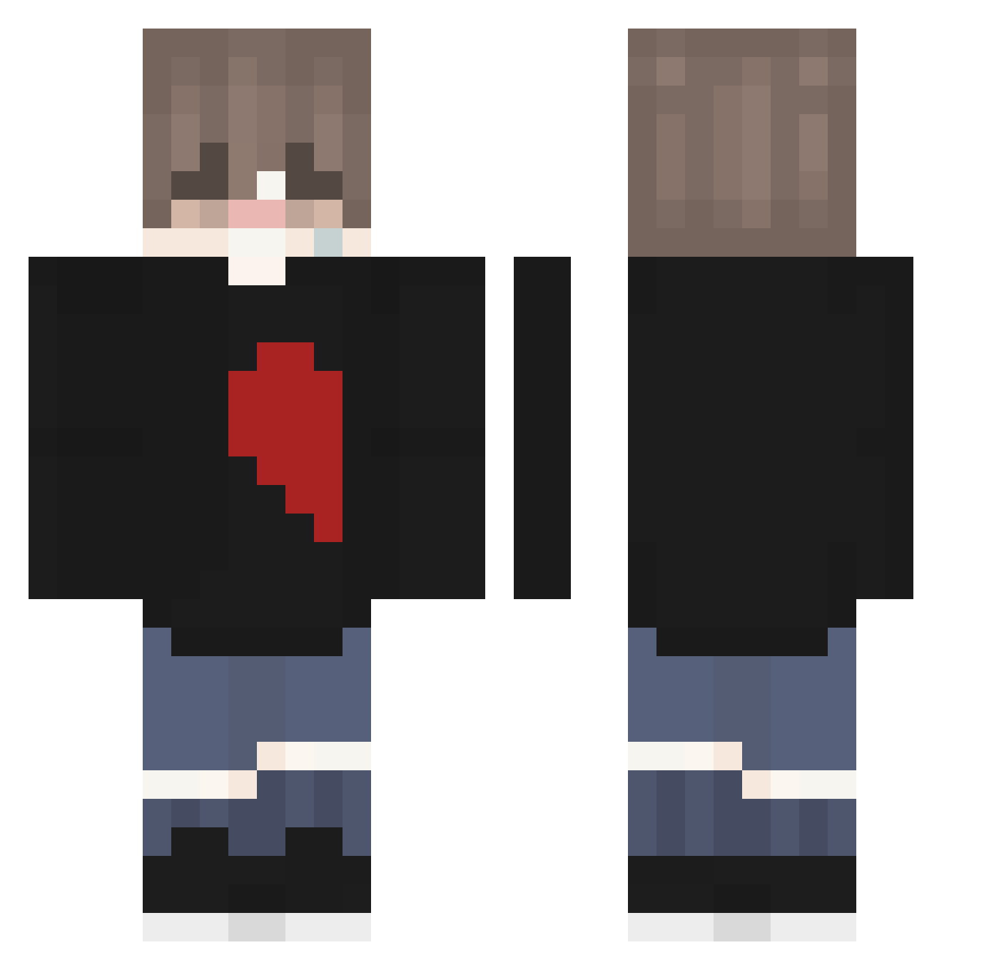 yungwame Minecraft skin, front and back view