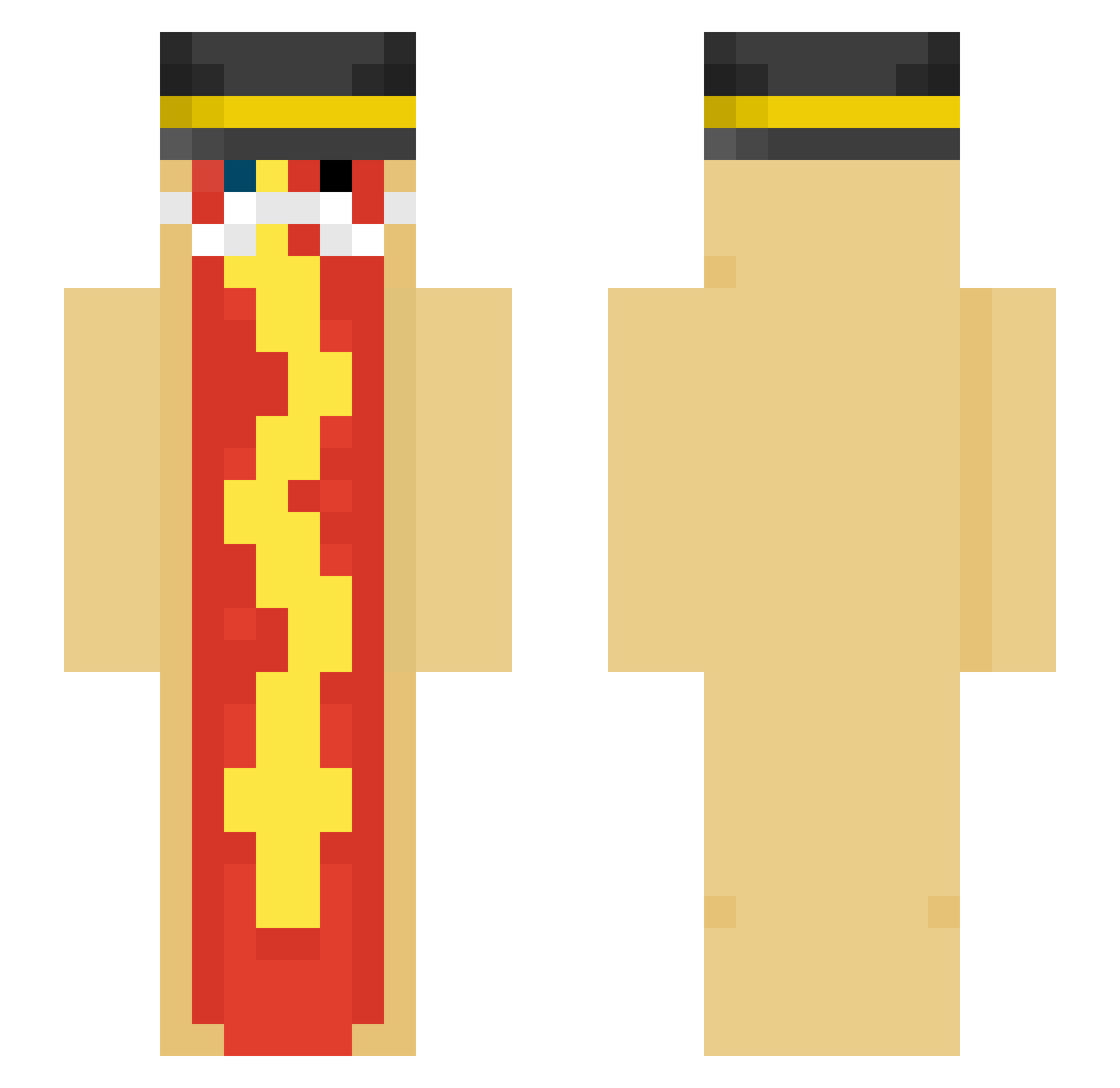 _HotDoGG_ Minecraft skin, front and back view