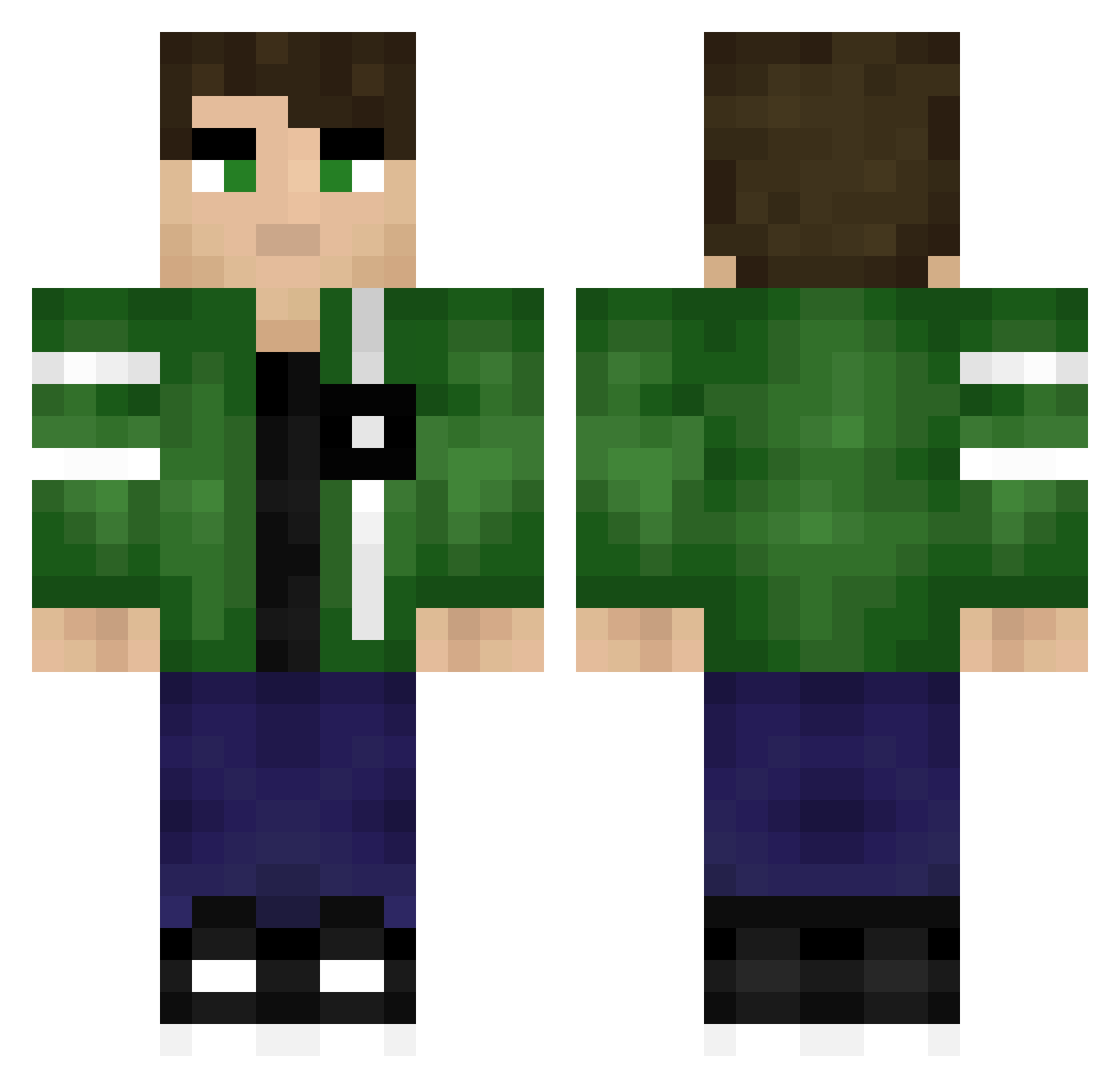 Jolly117 Minecraft skin, front and back view