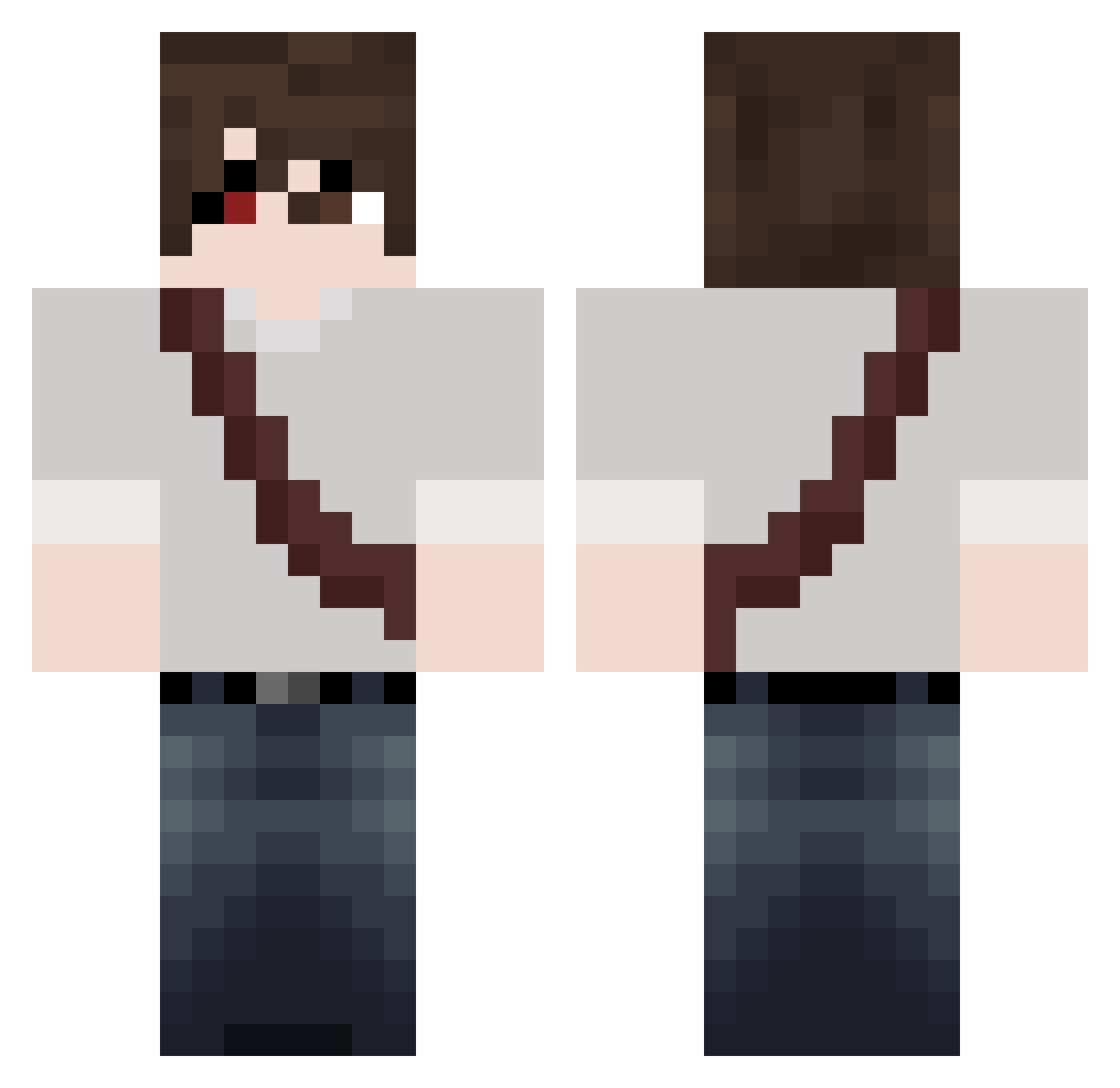 Flowzy3 Minecraft skin, front and back view