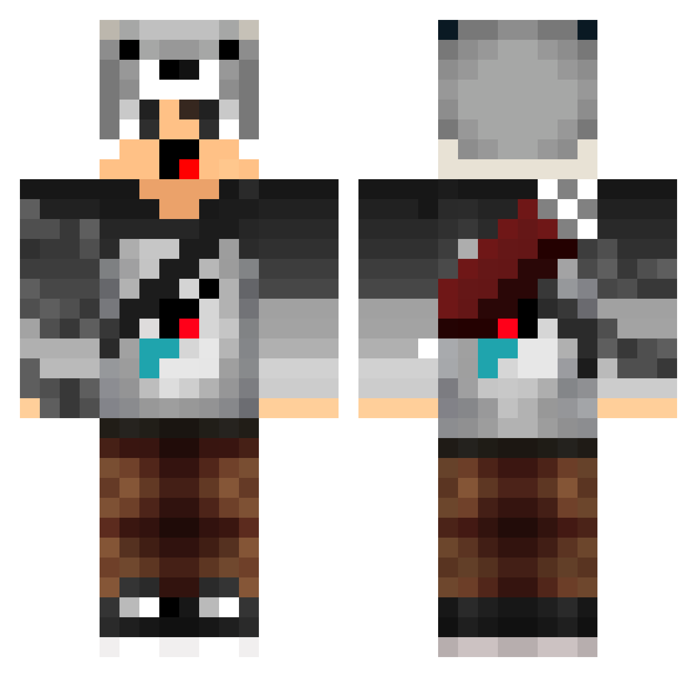 zeniafrl Minecraft skin, front and back view