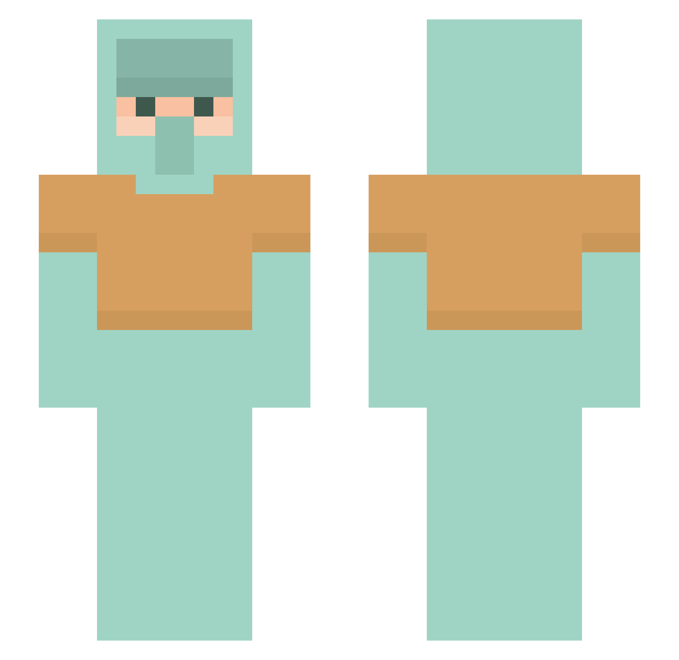 LUNDGRENES Minecraft skin, front and back view