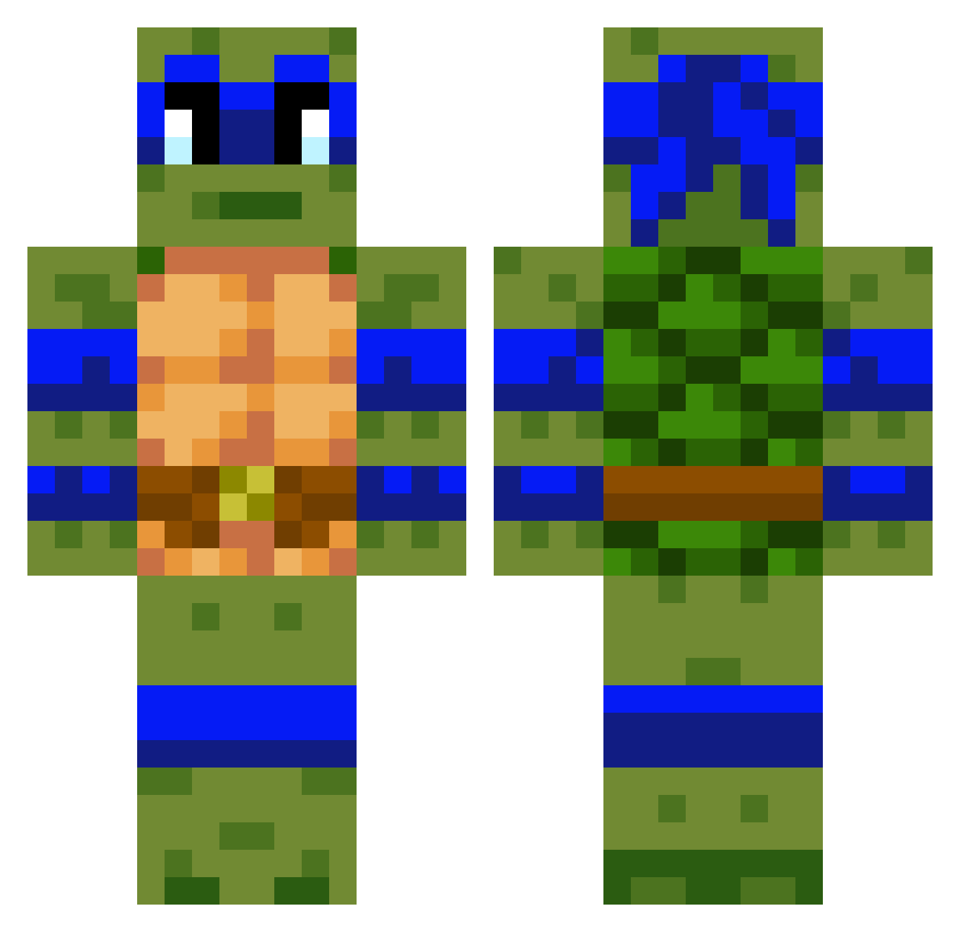 JereOG Minecraft skin, front and back view
